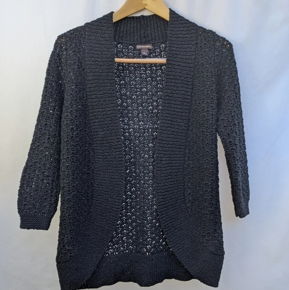 Dana Buchman Loose Knit Open-front Sweater Cardigan, Business Casual, Size Small